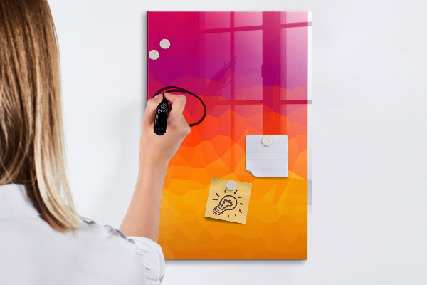 Dry erase board magnetic A colorful board for notes and photos