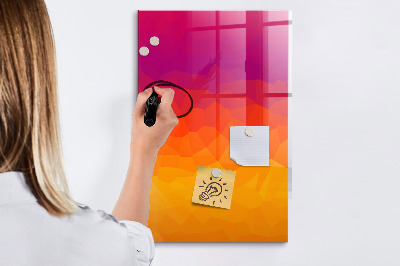 Dry erase board magnetic A colorful board for notes and photos
