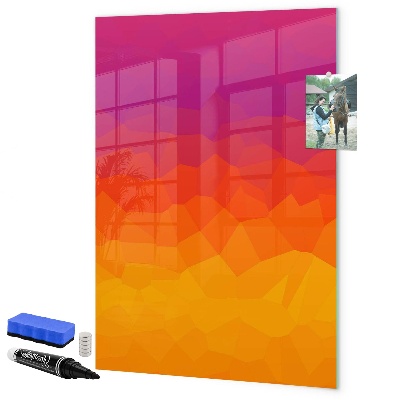 Dry erase board magnetic A colorful board for notes and photos