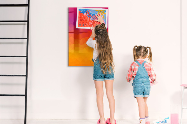 Dry erase board magnetic A colorful board for notes and photos