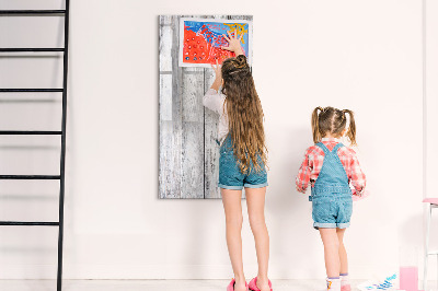 Magnetic dry erase board A board for pinning photos and notes