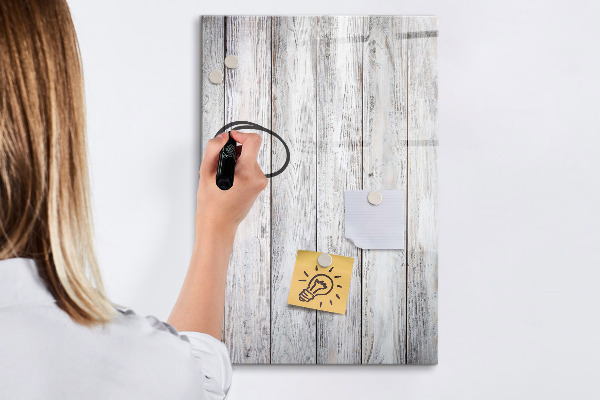 Magnetic dry erase board A board for pinning photos and notes