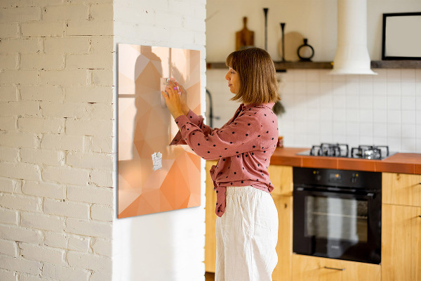 Dry erase board magnetic A colorful board for photos and notes
