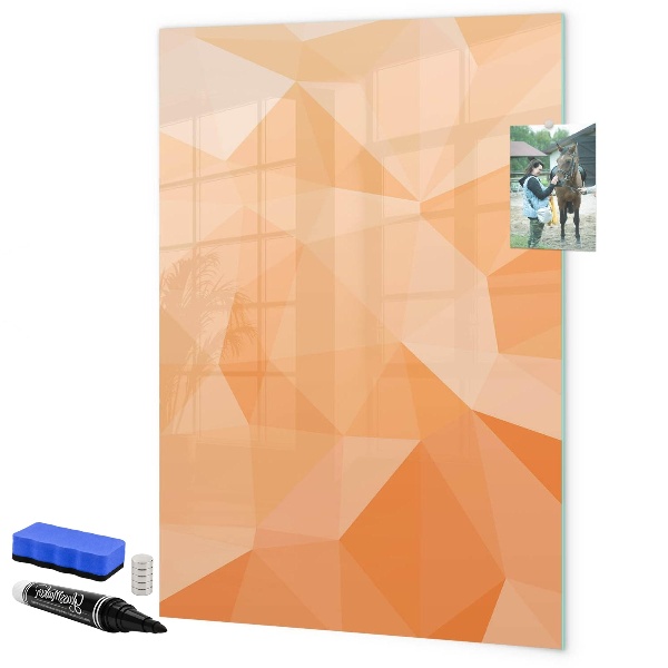 Dry erase board magnetic A colorful board for photos and notes
