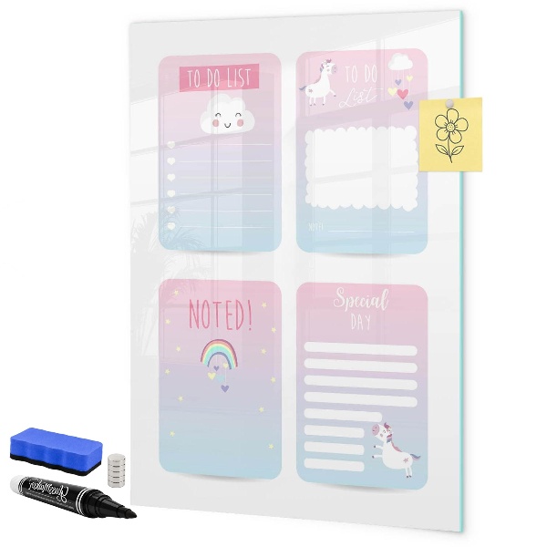 Magnetic dry erase board Planning with joy and creativity