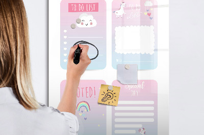 Magnetic dry erase board Planning with joy and creativity