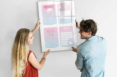Magnetic dry erase board Planning with joy and creativity