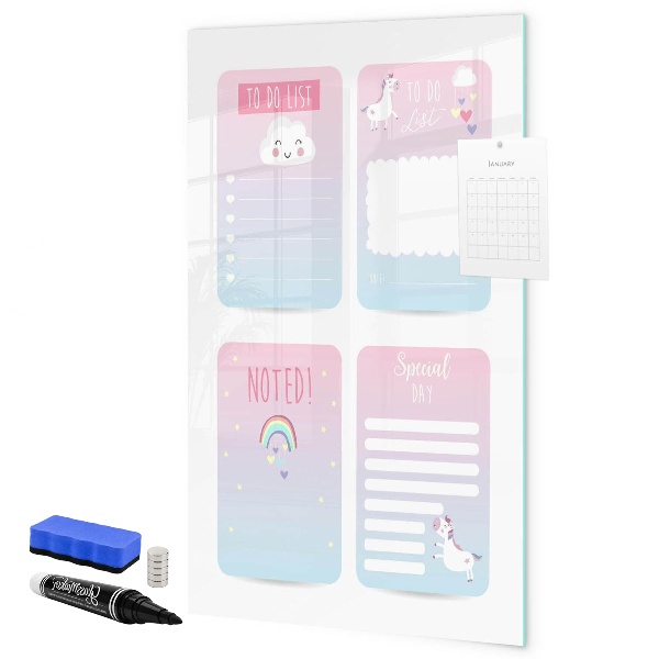 Magnetic dry erase board Planning with joy and creativity