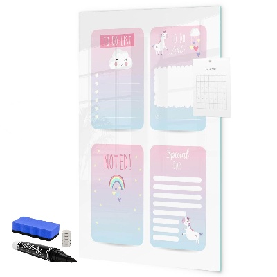 Magnetic dry erase board Planning with joy and creativity