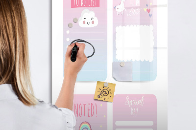 Magnetic dry erase board Planning with joy and creativity