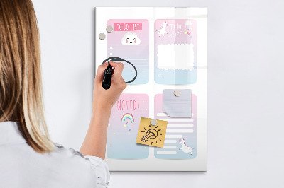 Magnetic dry erase board Planning with joy and creativity