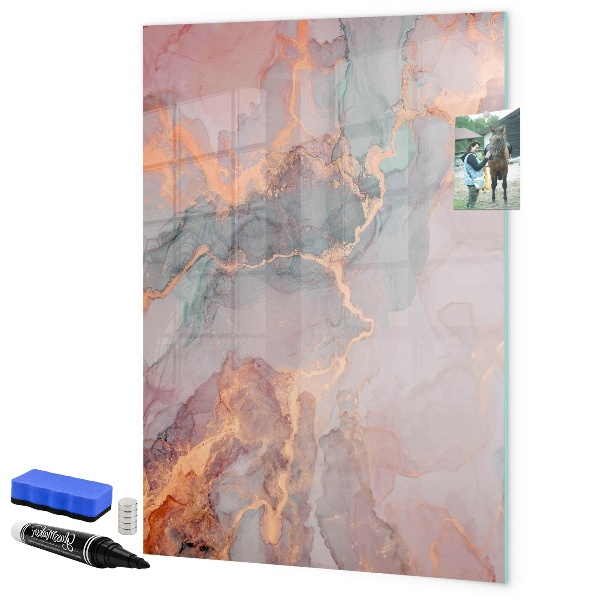 Dry erase board magnetic A stylish board for notes and photos