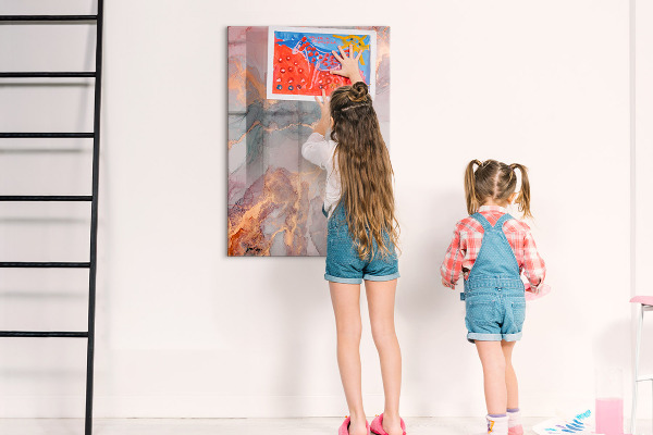 Dry erase board magnetic A stylish board for notes and photos