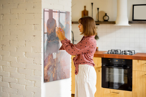Dry erase board magnetic A stylish board for notes and photos