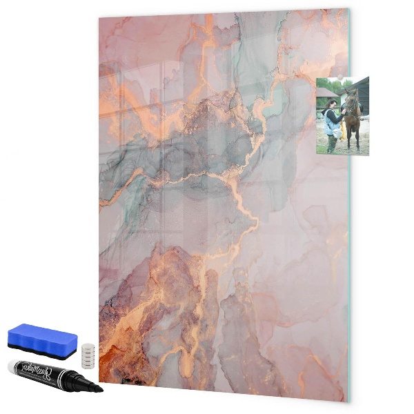 Dry erase board magnetic A stylish board for notes and photos