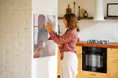 Dry erase board magnetic A stylish board for notes and photos