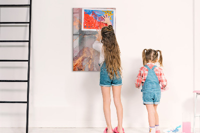 Dry erase board magnetic A stylish board for notes and photos