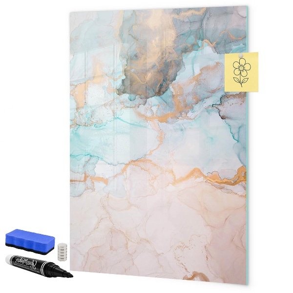 Magnetic dry erase board A colorful board for presenting photos
