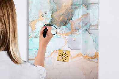 Magnetic dry erase board A colorful board for presenting photos