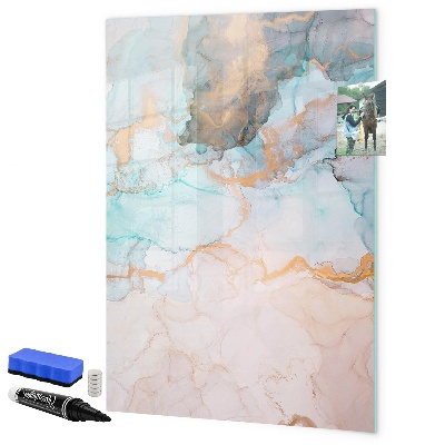 Magnetic dry erase board A colorful board for presenting photos