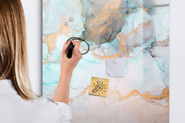 Magnetic dry erase board A colorful board for presenting photos