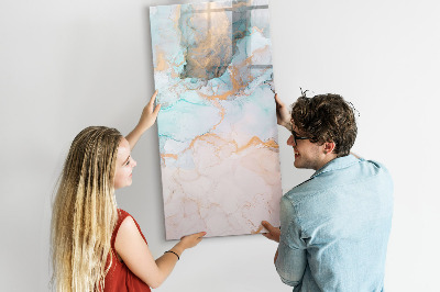 Magnetic dry erase board A colorful board for presenting photos