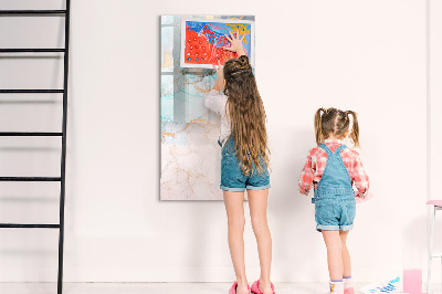 Magnetic dry erase board A colorful board for presenting photos