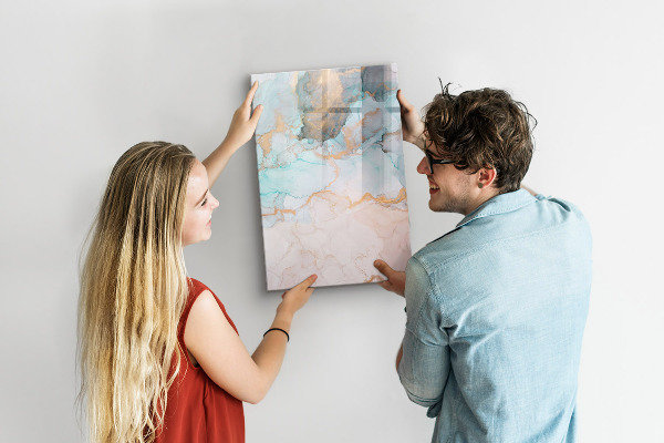 Magnetic dry erase board A colorful board for presenting photos