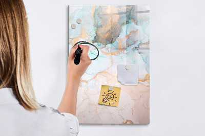 Magnetic dry erase board A colorful board for presenting photos
