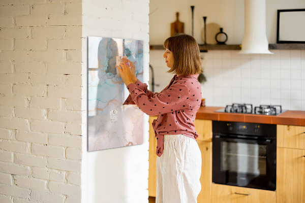 Magnetic dry erase board A colorful board for presenting photos