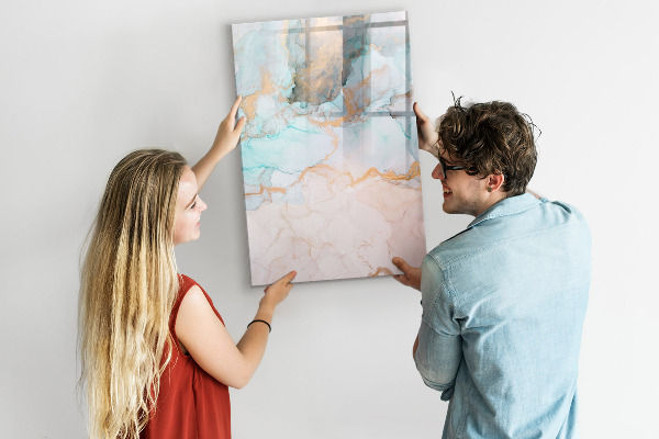 Magnetic dry erase board A colorful board for presenting photos