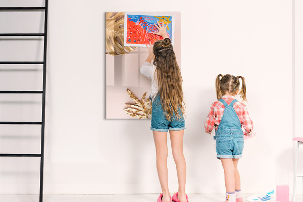 Magnetic dry erase board A stylish board for notes and photos