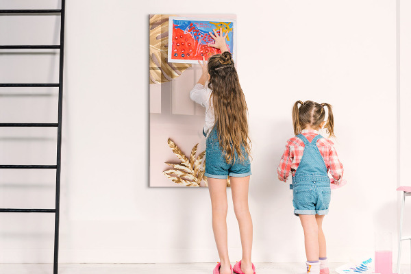 Magnetic dry erase board A stylish board for notes and photos