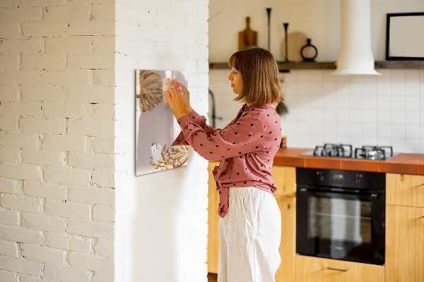 Magnetic dry erase board A stylish board for notes and photos