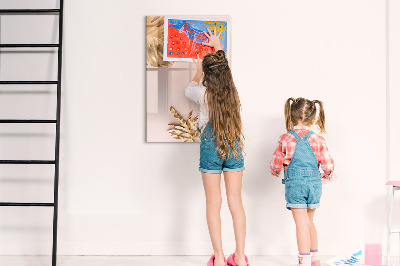 Magnetic dry erase board A stylish board for notes and photos
