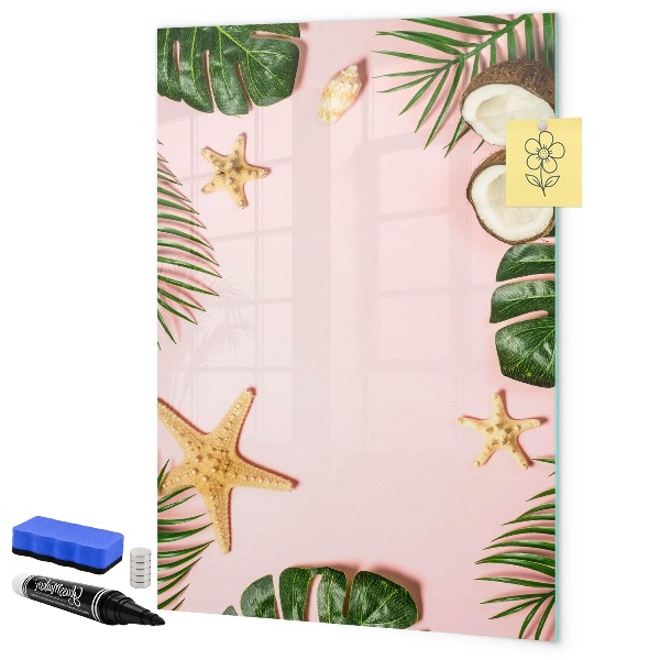 Magnetic dry erase board Summer memories against the backdrop of nature
