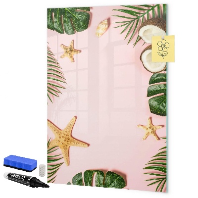 Magnetic dry erase board Summer memories against the backdrop of nature