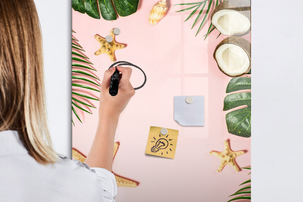 Magnetic dry erase board Summer memories against the backdrop of nature