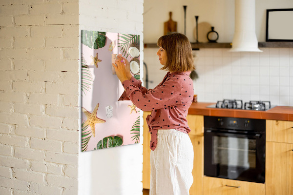 Magnetic dry erase board Summer memories against the backdrop of nature