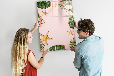 Magnetic dry erase board Summer memories against the backdrop of nature