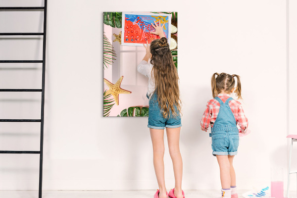 Magnetic dry erase board Summer memories against the backdrop of nature