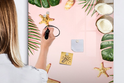 Magnetic dry erase board Summer memories against the backdrop of nature