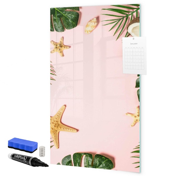 Magnetic dry erase board Summer memories against the backdrop of nature