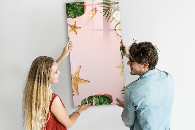Magnetic dry erase board Summer memories against the backdrop of nature