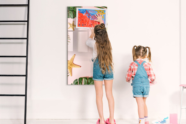Magnetic dry erase board Summer memories against the backdrop of nature