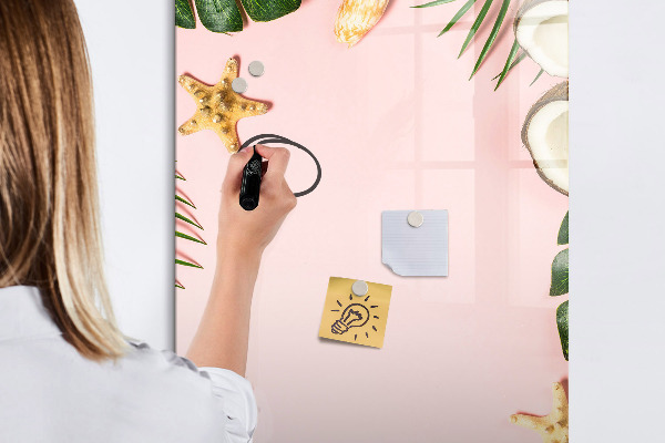 Magnetic dry erase board Summer memories against the backdrop of nature