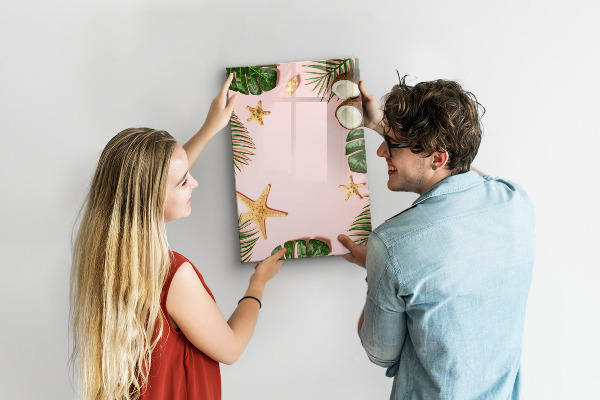 Magnetic dry erase board Summer memories against the backdrop of nature