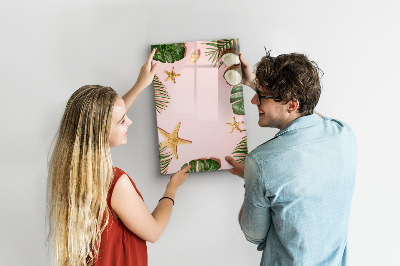Magnetic dry erase board Summer memories against the backdrop of nature