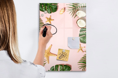 Magnetic dry erase board Summer memories against the backdrop of nature
