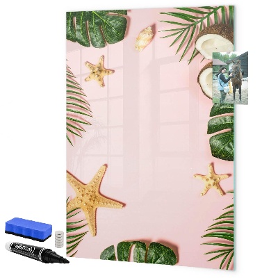 Magnetic dry erase board Summer memories against the backdrop of nature